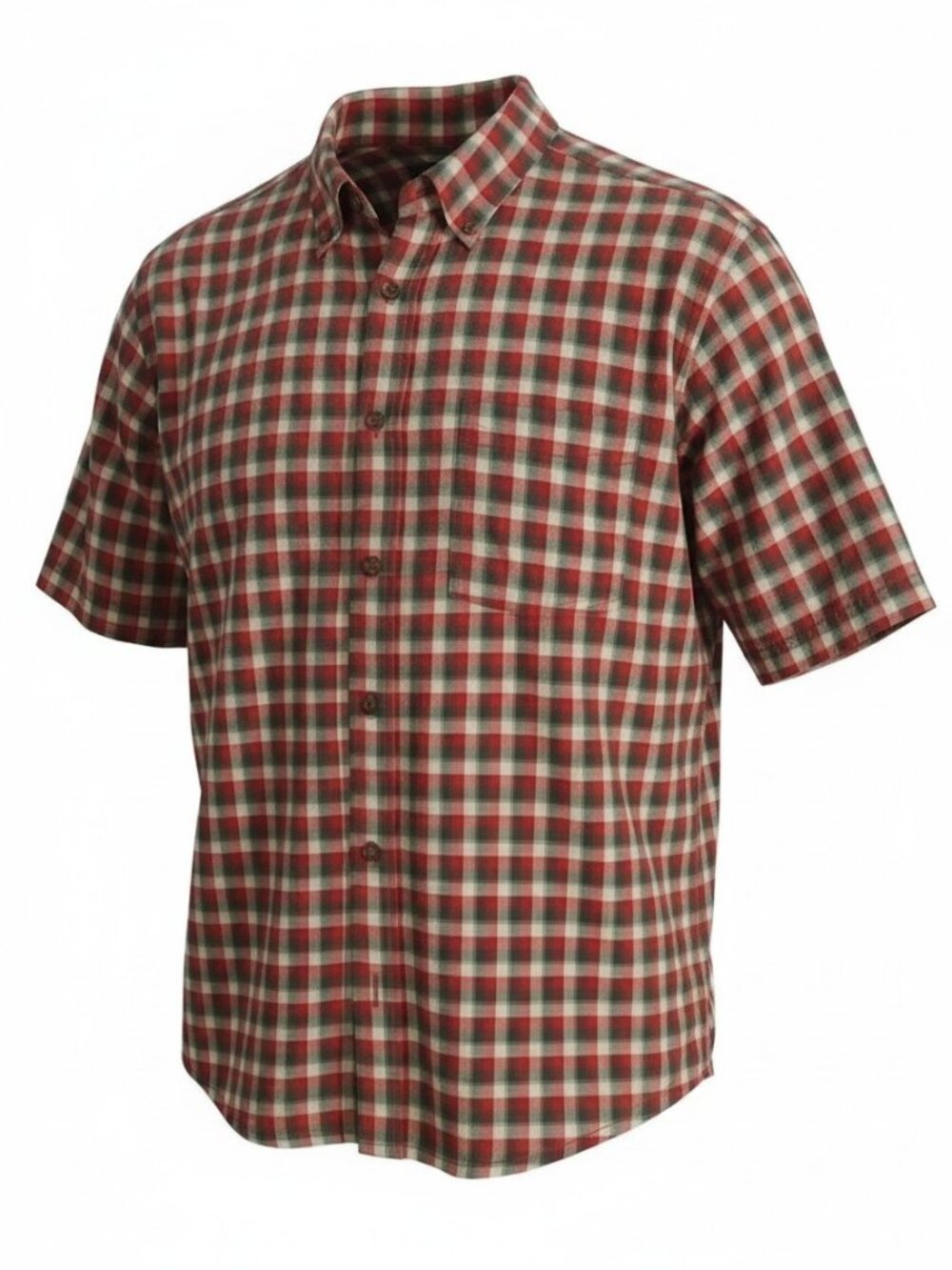 WOOLRICH Red Green Plaid Short Sleeve Button-Up Shirt – size large